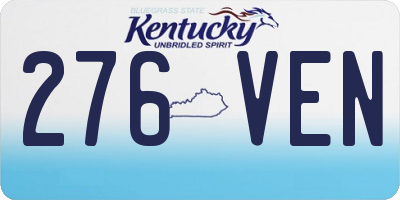 KY license plate 276VEN