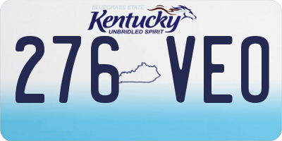 KY license plate 276VEO