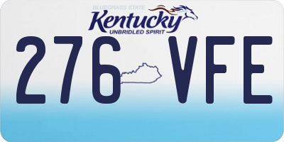 KY license plate 276VFE