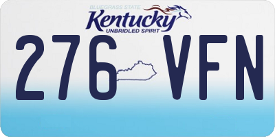 KY license plate 276VFN