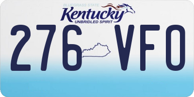 KY license plate 276VFO