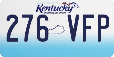 KY license plate 276VFP