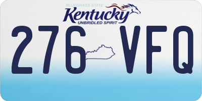 KY license plate 276VFQ