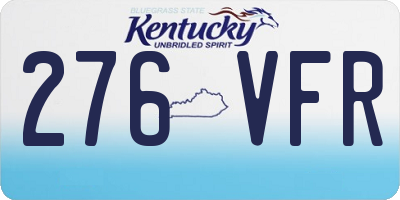 KY license plate 276VFR