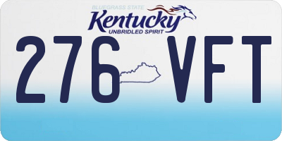 KY license plate 276VFT