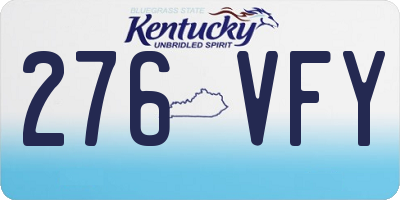 KY license plate 276VFY