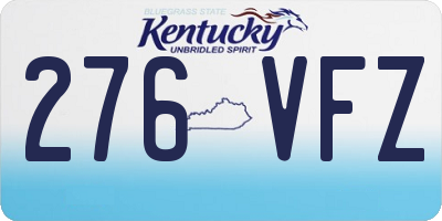 KY license plate 276VFZ