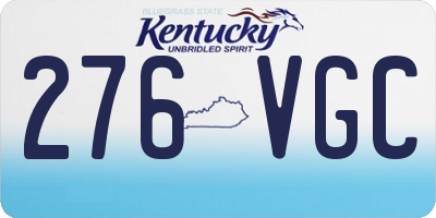 KY license plate 276VGC