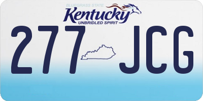 KY license plate 277JCG