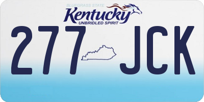 KY license plate 277JCK