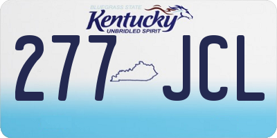 KY license plate 277JCL