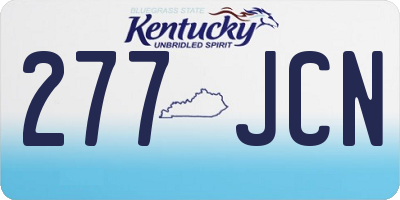 KY license plate 277JCN