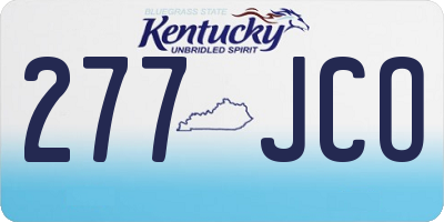KY license plate 277JCO