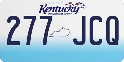 KY license plate 277JCQ