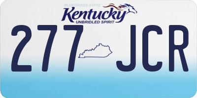 KY license plate 277JCR