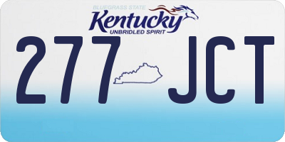 KY license plate 277JCT