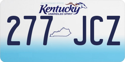 KY license plate 277JCZ