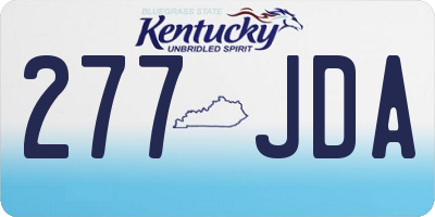 KY license plate 277JDA
