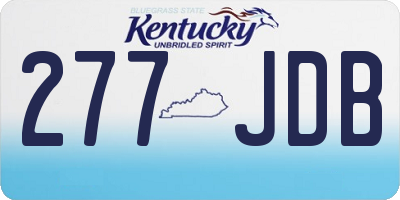 KY license plate 277JDB