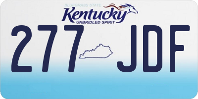 KY license plate 277JDF