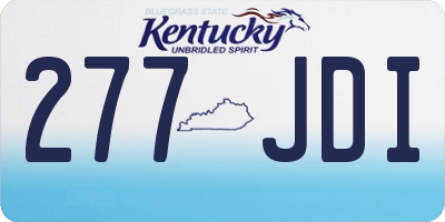 KY license plate 277JDI