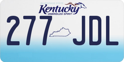 KY license plate 277JDL