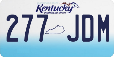 KY license plate 277JDM