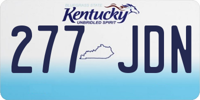 KY license plate 277JDN