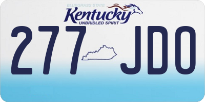 KY license plate 277JDO