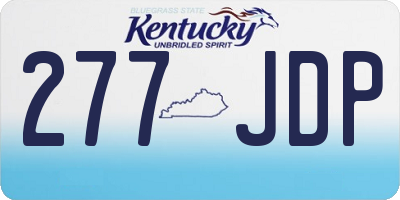 KY license plate 277JDP