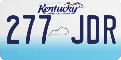 KY license plate 277JDR