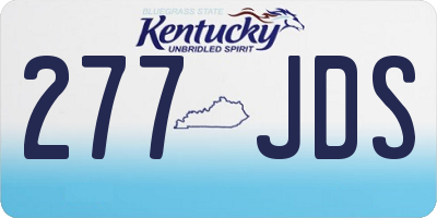 KY license plate 277JDS