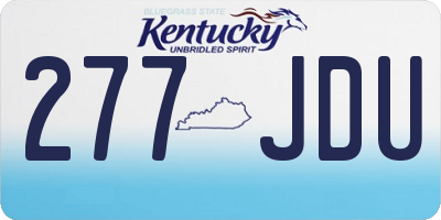 KY license plate 277JDU