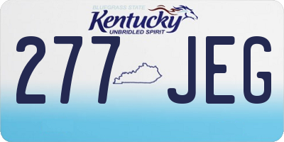 KY license plate 277JEG
