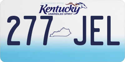 KY license plate 277JEL