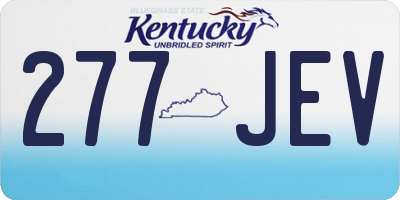 KY license plate 277JEV