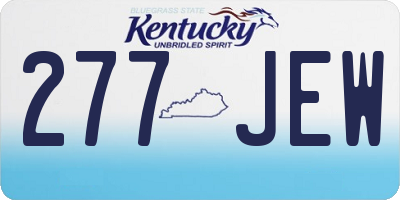 KY license plate 277JEW