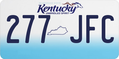 KY license plate 277JFC