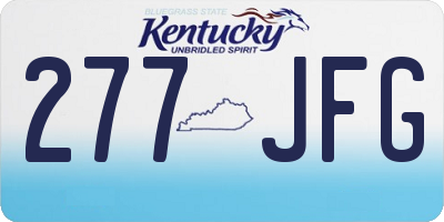 KY license plate 277JFG