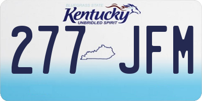KY license plate 277JFM