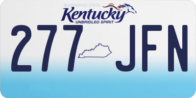 KY license plate 277JFN