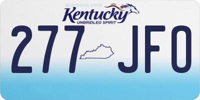 KY license plate 277JFO