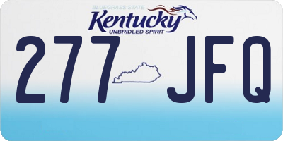 KY license plate 277JFQ