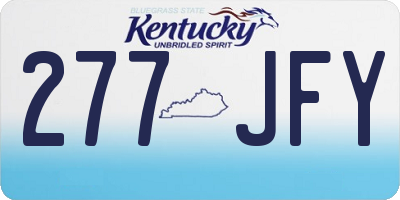 KY license plate 277JFY
