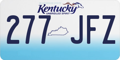 KY license plate 277JFZ