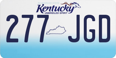 KY license plate 277JGD