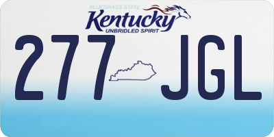 KY license plate 277JGL