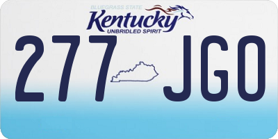 KY license plate 277JGO