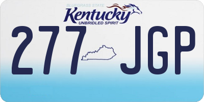 KY license plate 277JGP