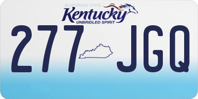 KY license plate 277JGQ